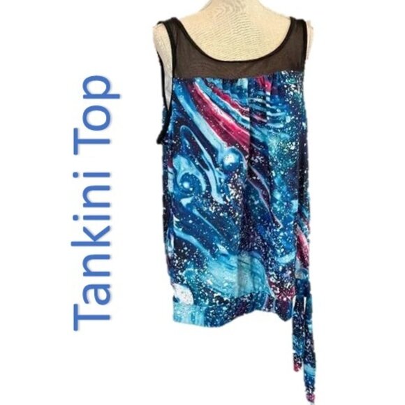 Women's Blouson Tankini Top 2X - Picture 1 of 8